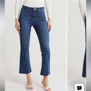 Frame Denim Le Crop Mini Boot w/ Raw Hem